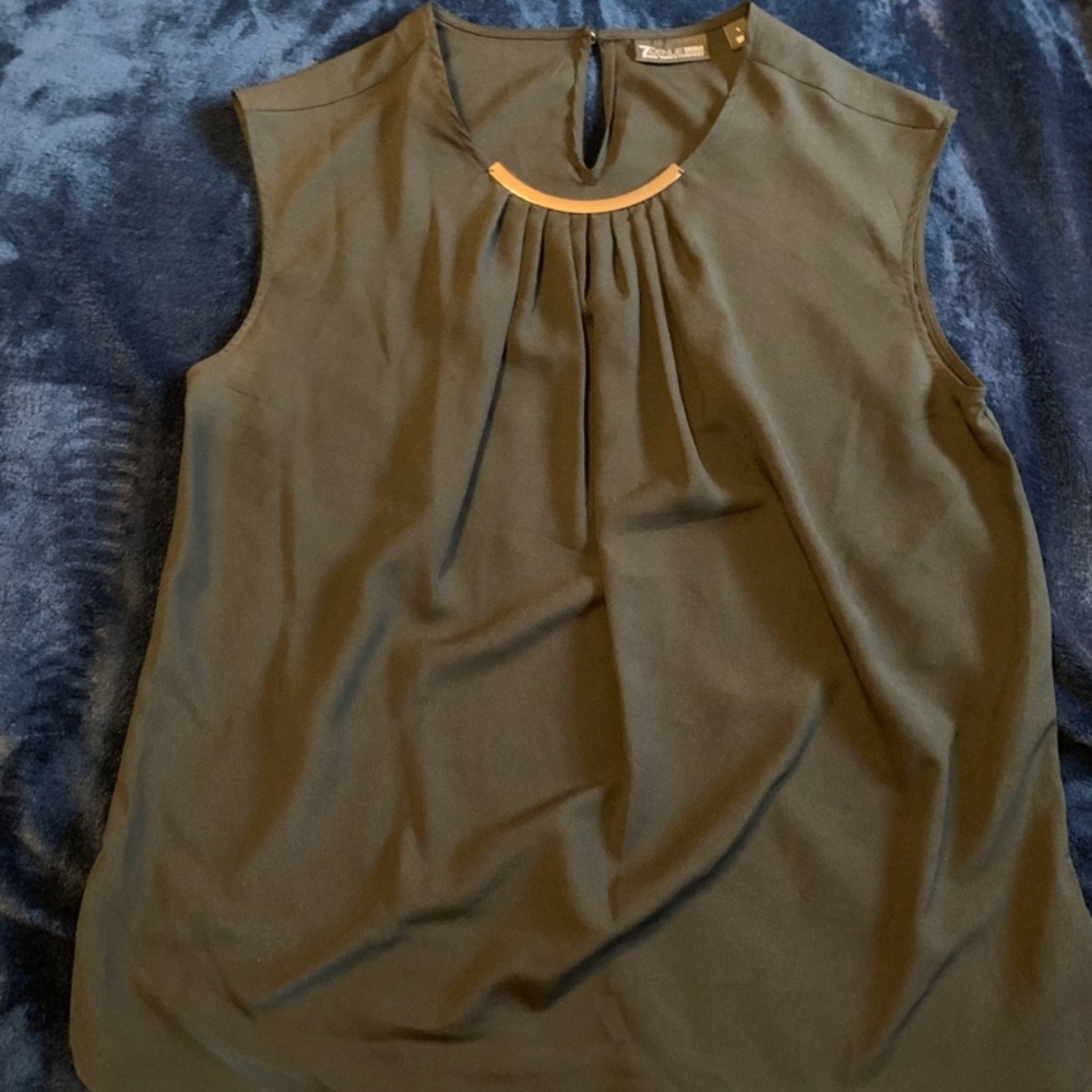 Black with gold trim blouse